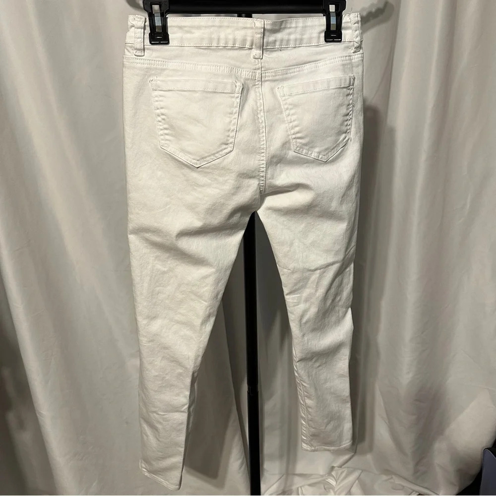 WAX Jean Los Angeles Women's White Distressed Skinny Jeans Size M 9 - Picture 6 of 14